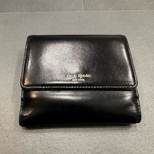 Kate Spade Black Leather Compact “Lisa” Wallet